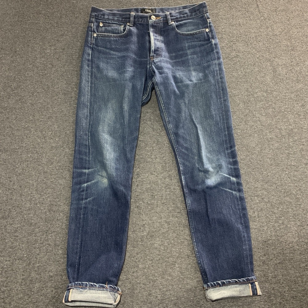 A.P.C. SELVEDGE Men's Jeans Standard Size 30x30 - Button Fly 100% COTTON